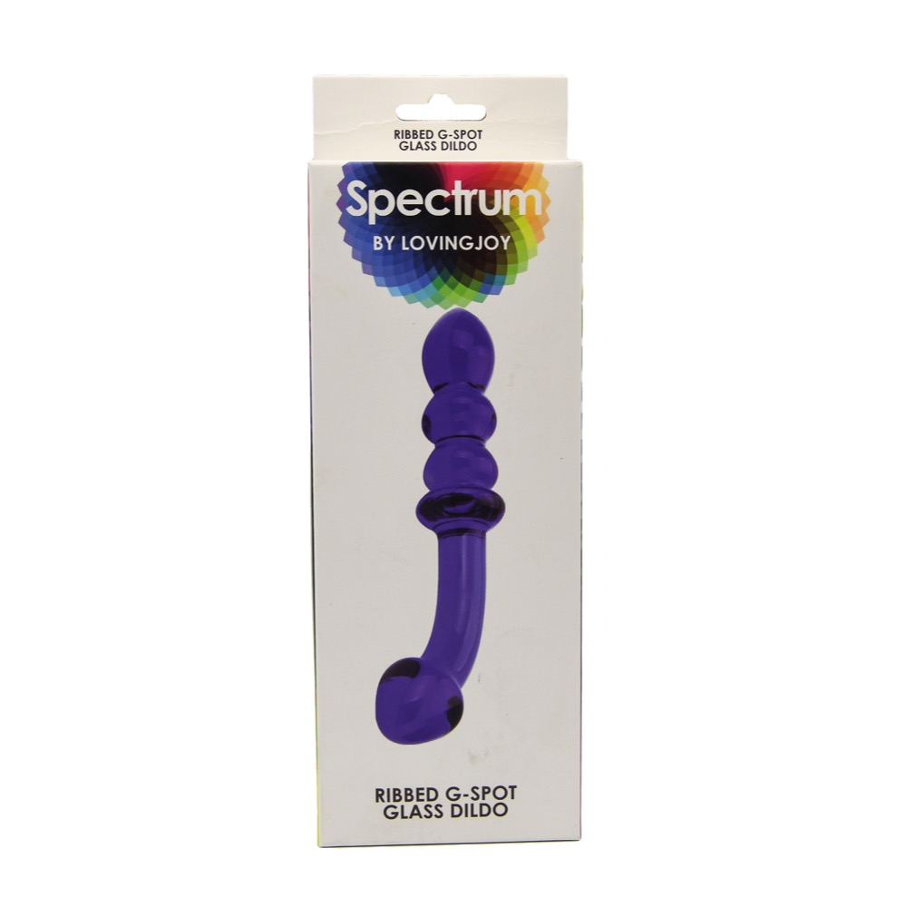 Spectrum Ribbed G-Spot Glass Dildo N11033
